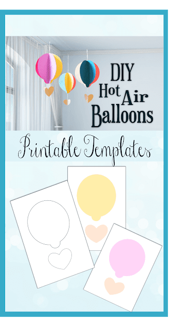 DIY hot air balloon templates with tutorial. Download the free hot air balloon PDF printable templates and SVG files to make this easy paper craft.