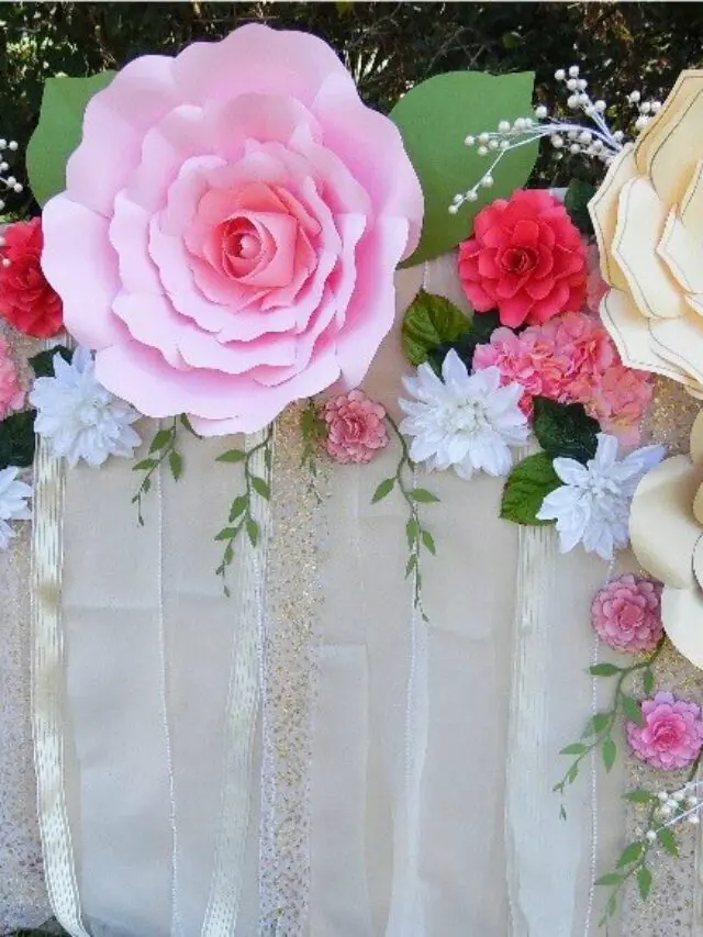 Easy Paper Flower Backdrop Assembly Story