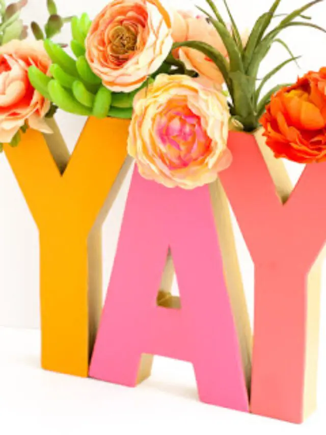 Typo Cardboard Vase Craft Story