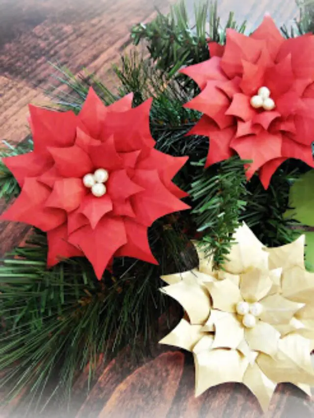 How to Make Lighted Poinsettia Garland - Step by Step Tutorial