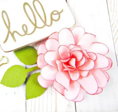 Small Ruffle Dahlia Paper Flower: Template and Tutorial
