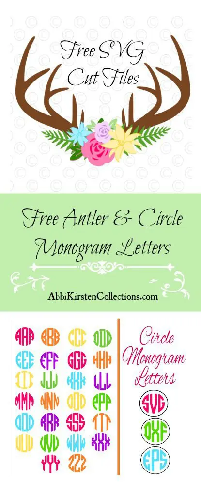 Free deer antler svg cut files. Flower svg cut files. Monogram SVG.