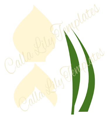 Calla lily templates are written as water marks over the actual paper flower template available from abbikirstencollections.com.