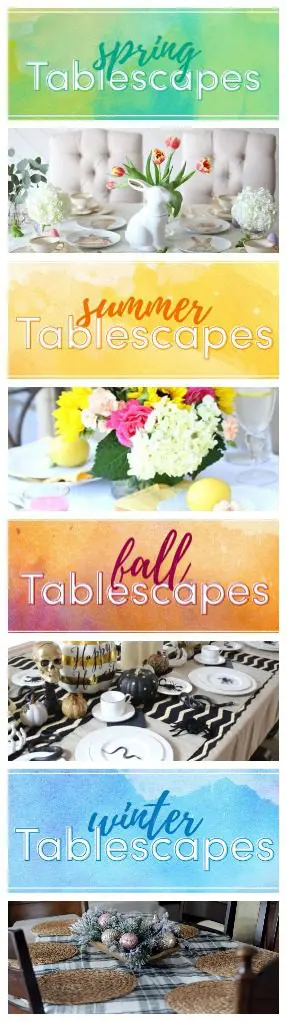 The best seasonal tablescape ideas. Home decor ideas. Tablescape ideas.