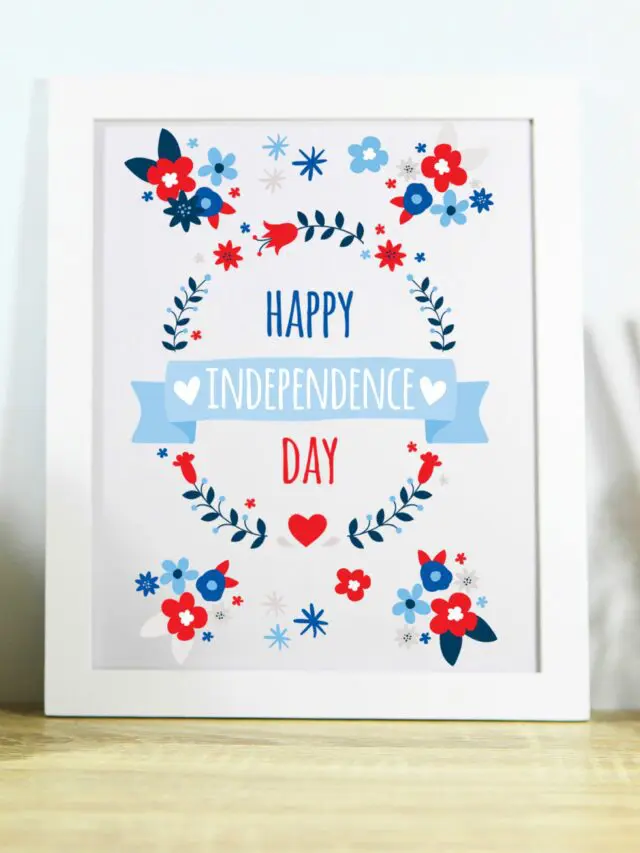 Free Happy Independence Day Wall Print for 4th of July Story