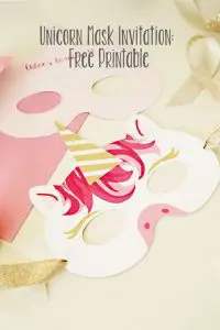Unicorn Mask Party Invitation