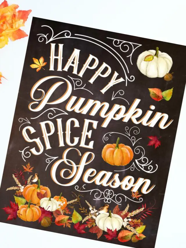 Happy Pumpkin Spice Season Printable Story
