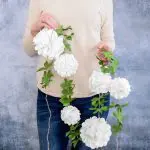 How to Make Paper Flower Balls. A step by step tutorial to create your own paper rose kissing balls to decorate your home, next party, wedding, or shower.