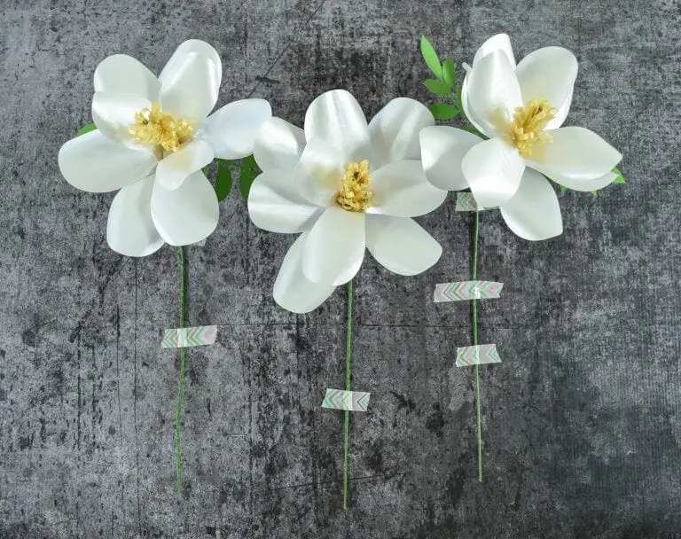 Southern Magnolia Paper Flower Template - Step by Step DIY Tutorial