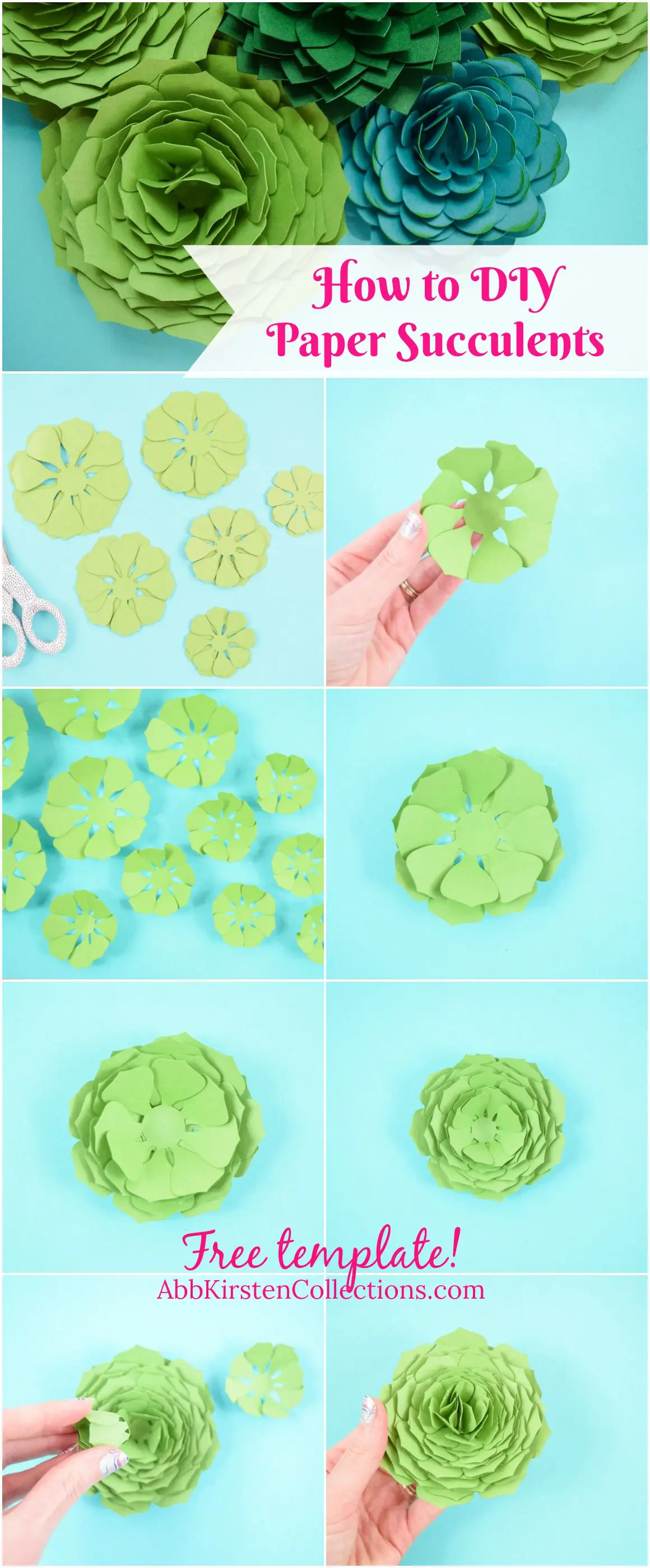 Paper Succulent Template: How to Make Paper Succulent Flowers