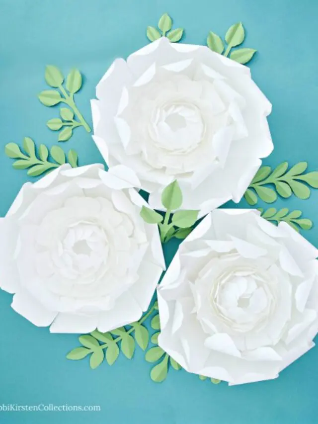 Large Snow Peony Paper Flower Tutorial Story