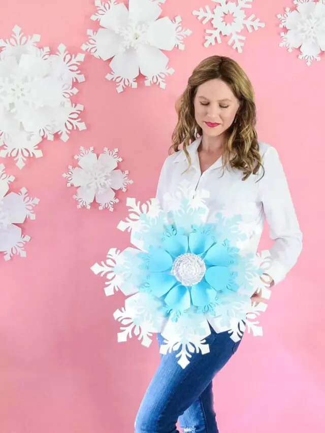 giant paper christmas snowflake decor printables
