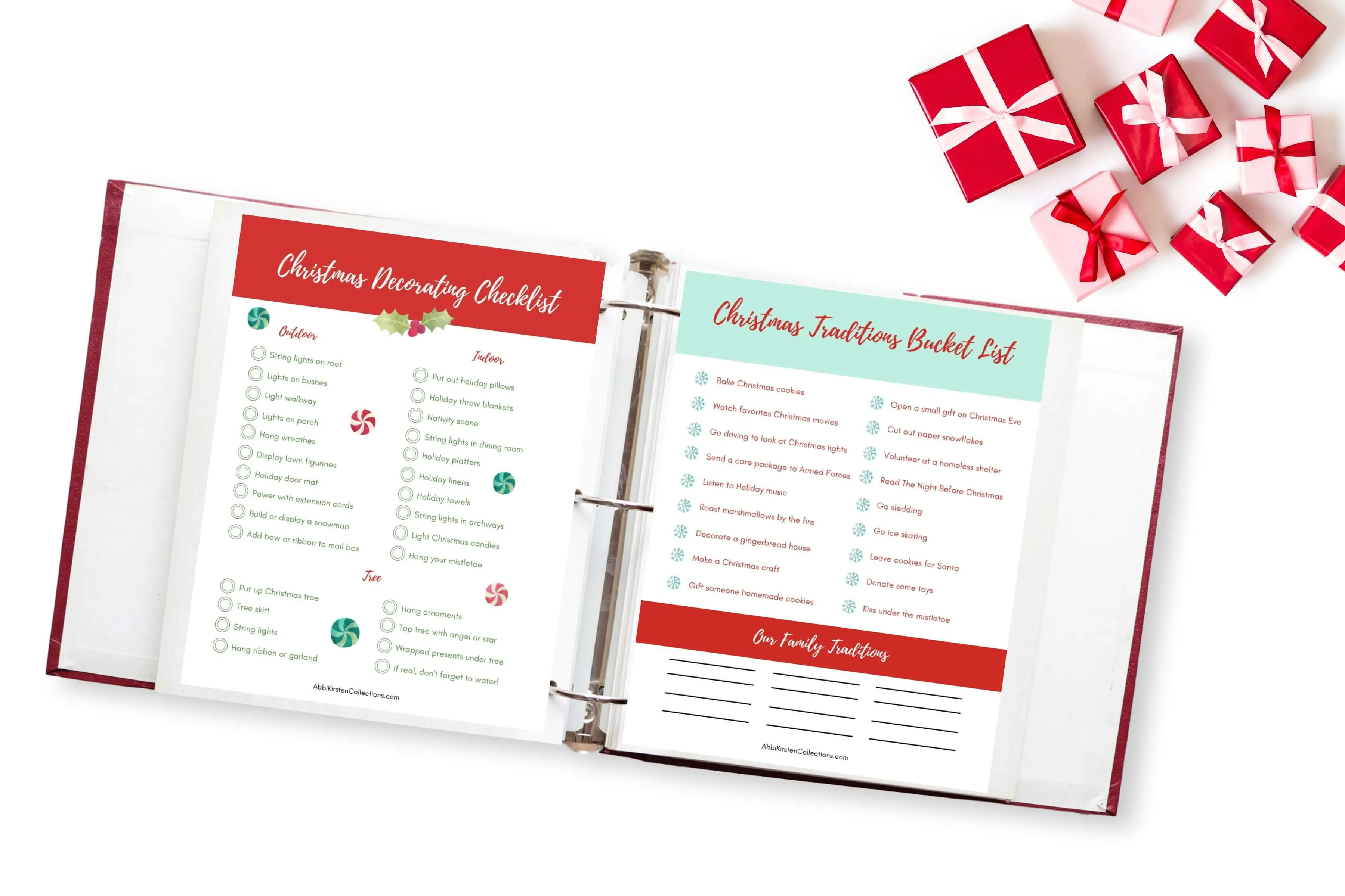 Christmas Holiday Planner: The Happier Holiday Printable Planner is everything you need to get organized and stay stress free this holiday season!