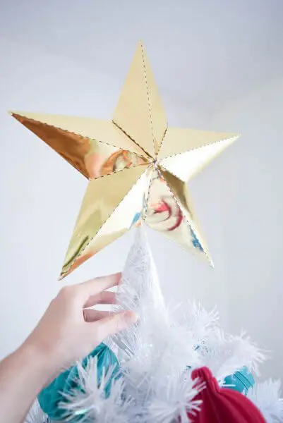 DIY Paper Christmas Tree Star Topper