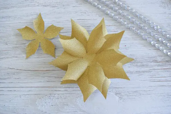DIY Small Paper Poinsettia Flower Tutorial