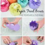 Paper Box Template: DIY your own treat or favor boxes easily with these free paper box templates. Print the PDF files or use the SVG cut files with Cricut!