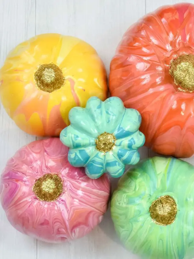 DIY Paint Dump Pumpkins Story