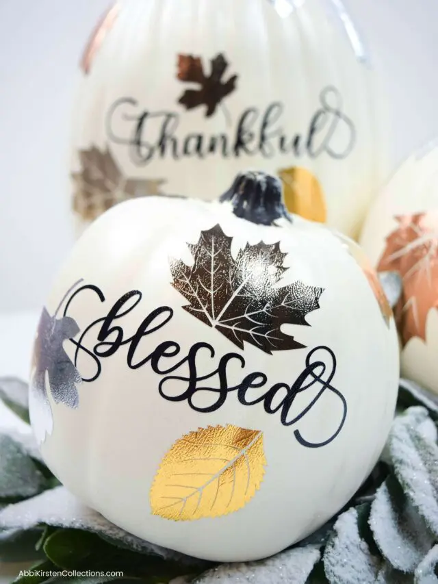 DIY Metallic Leaf Pumpkins: Fall Pumpkin Crafts Story