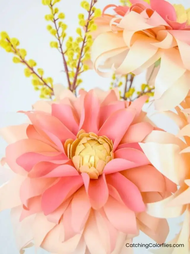 Autumn Dahlia Paper Craft Story