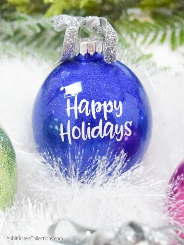DIY Glitter Christmas Ornaments Story