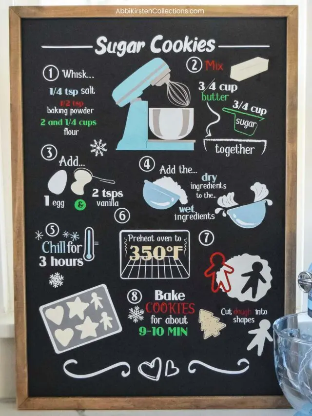 DIY Christmas Signs: Custom Recipe Sign with Vinyl Story