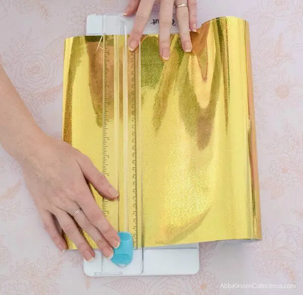 Use a straight edge to cut vinyl