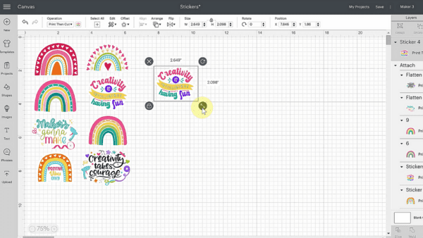 SHow to scale images in Cricut Design Space.