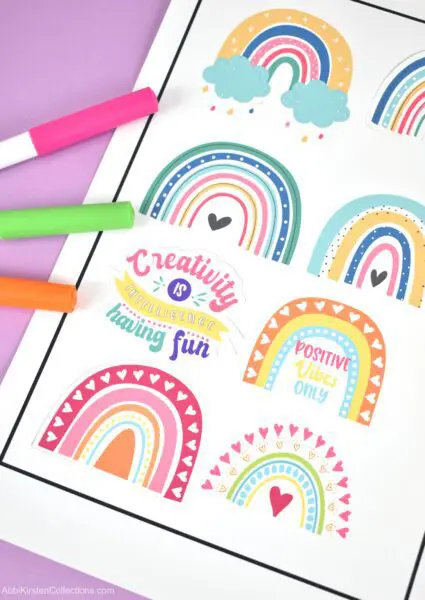 Print Then Cut stickers with Cricut. A guide to print then cut with Cricut Maker, Maker 3, Explore Air 2, or Explore 3.