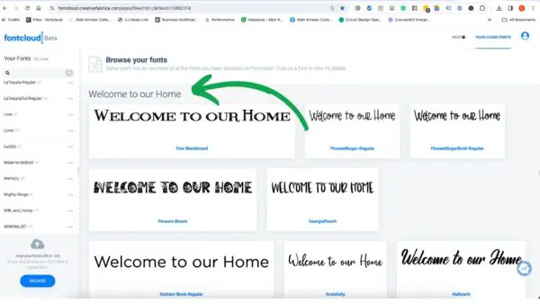 How to preview fonts in Creative Fabrica font cloud