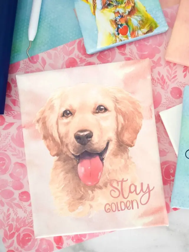 DIY Canvas Art With Heat Transfer Vinyl – Watercolor Art With Cricut Story