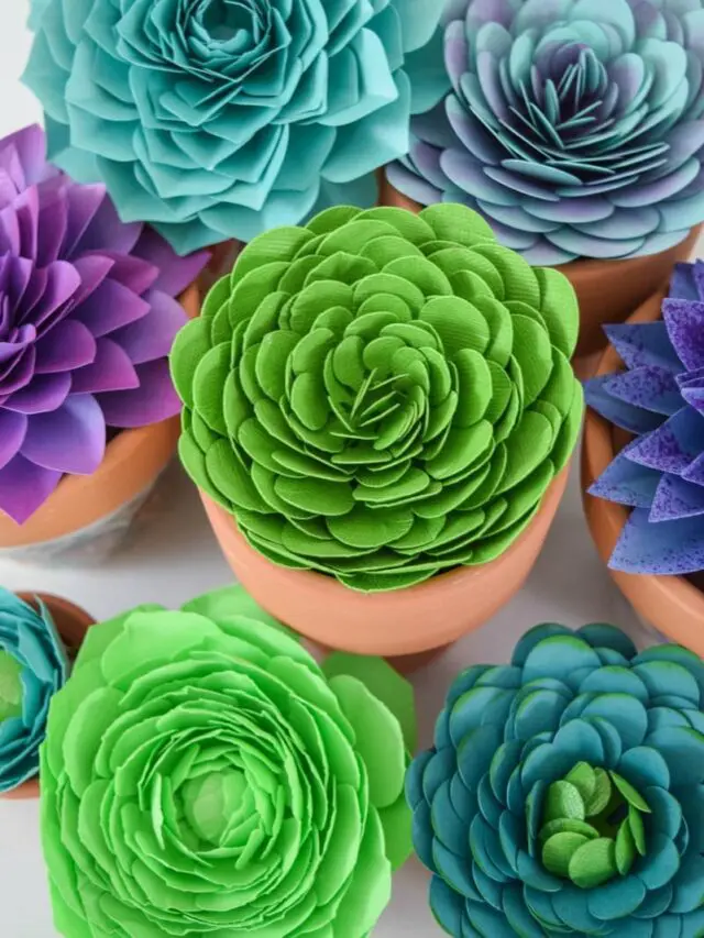 How to Make Paper Succulent Flowers Story