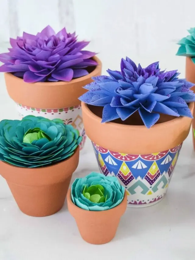 DIY succulent summer paper flowers