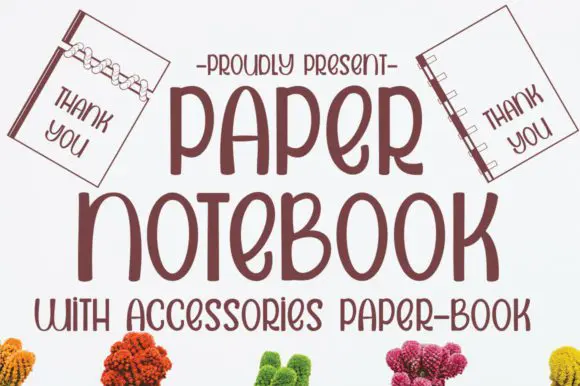 paper notebook font