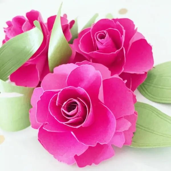 Small paper rose template. Ruby rose by Abbi Kirsten. 