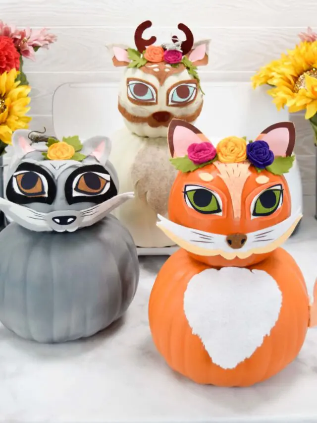 Woodland Animal Pumpkin Craft Tutorial – Creative Pumpkin Decorating Ideas Story