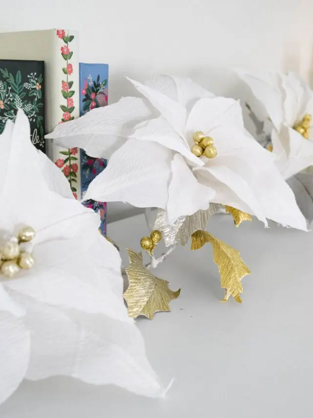 Holiday Maker-Fest – Paper Poinsettia and Holly Christmas Garland Story