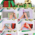 DIY Decorative Christmas Gift Boxes with Faux Glitter Leather