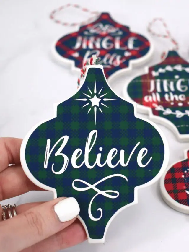 How to Make Tile Arabesque Christmas Ornaments with Cricut Story