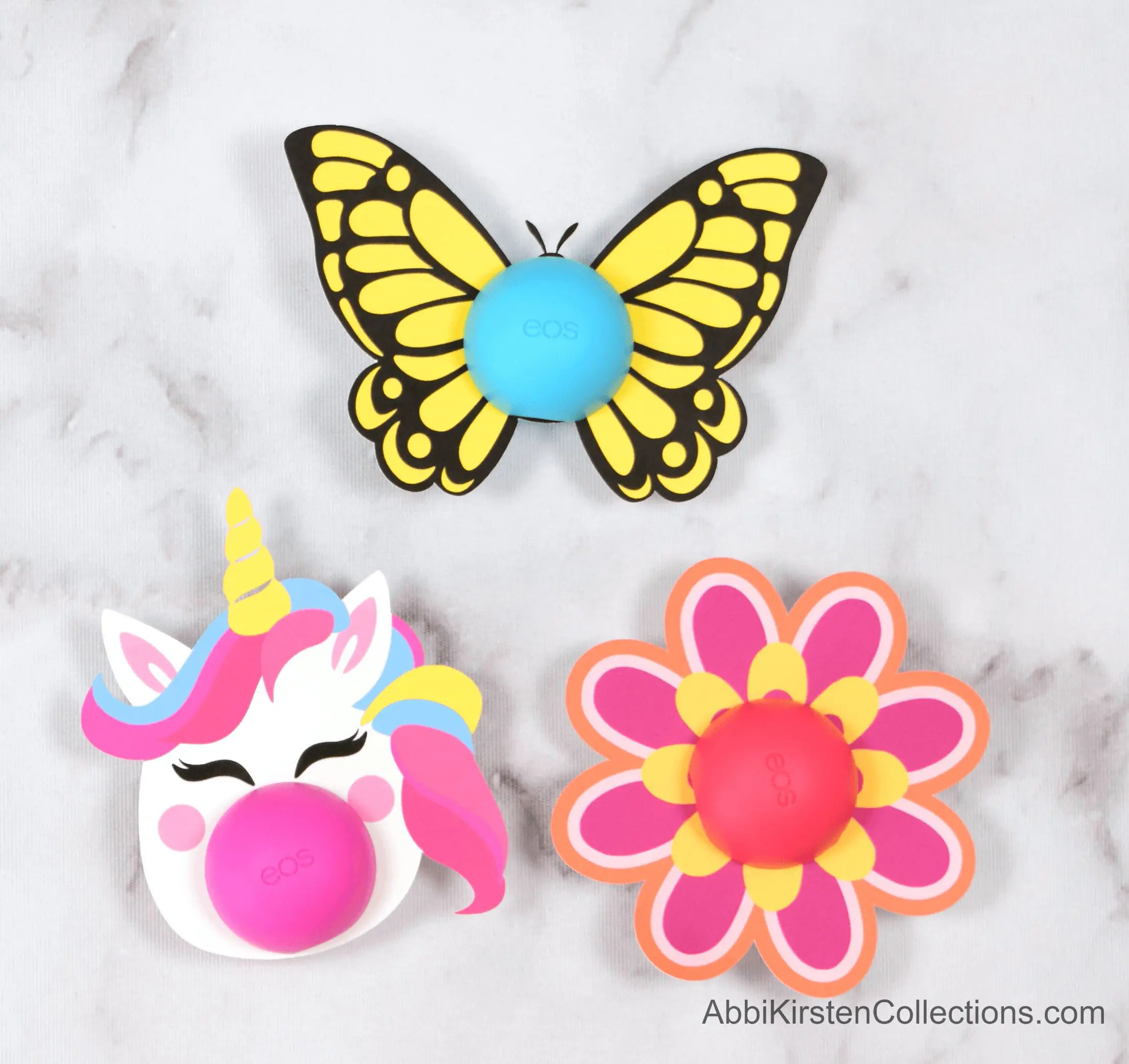 Free Eos Lip Balm Printables – Unicorn, Flower, and Butterfly Templates