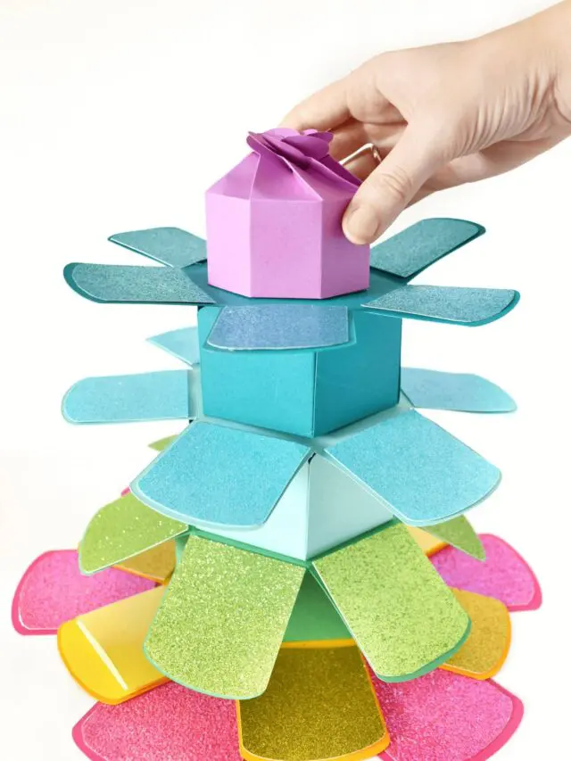 A colorful stack of gift boxes