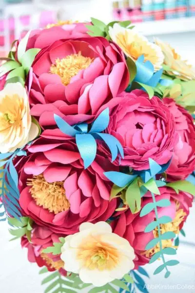 close-up view of an arrangement