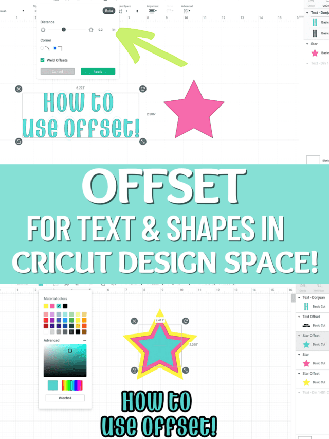 How to Use Offset in Cricut Design Space Story