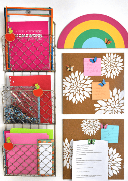 Decorative corkboads with stencil vinyl