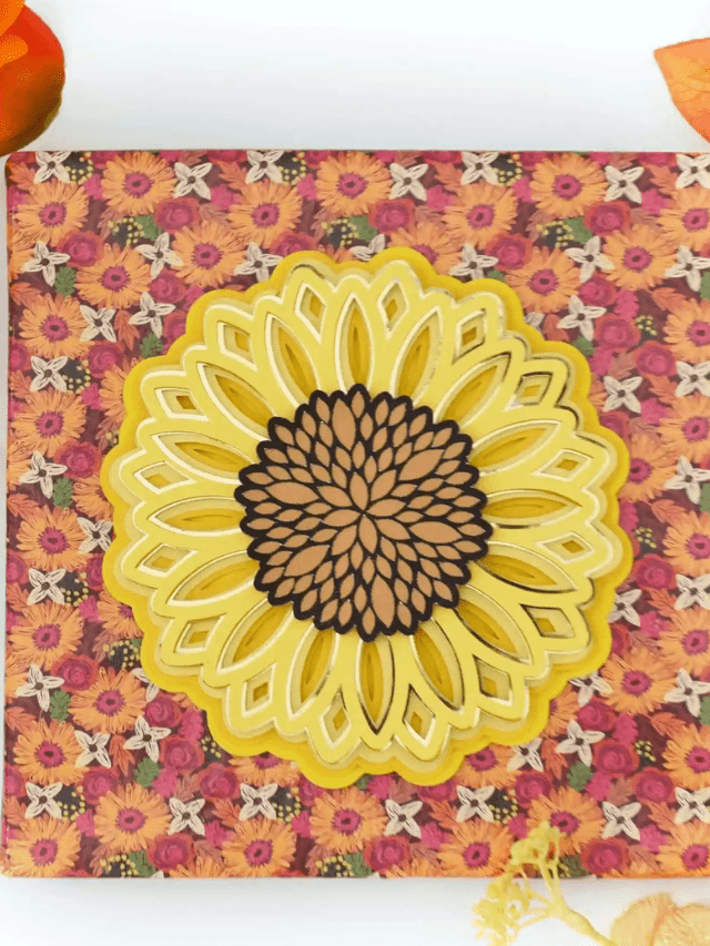 3D Layered Paper Mandala Craft Tutorial – Sunflower Layered Mandala SVG File Cover Image