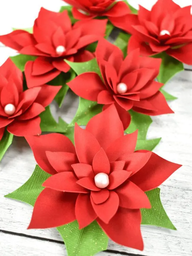 Small Poinsettia Paper Flower Craft Story