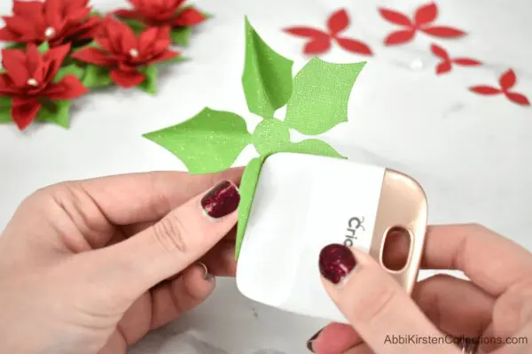 poinsettia flowers with cricut
