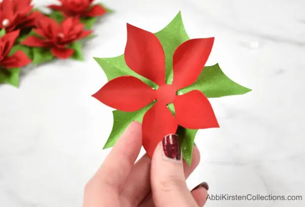 making poinsettia flowers