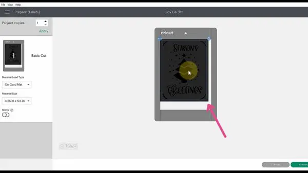 Making cards with Cricut.
