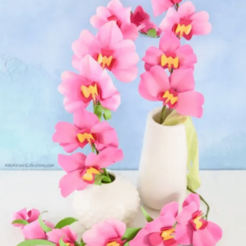 DIY Paper Orchid Flower Tutorial Cover Image