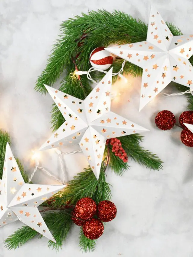 DIY Paper Star Christmas Light Garland Story